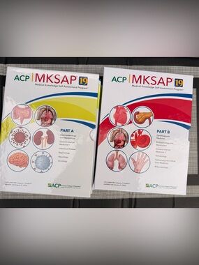 FullACP MKSAP 19 Part A & Part B Medical Self-Assessment Set - White, Red, yello